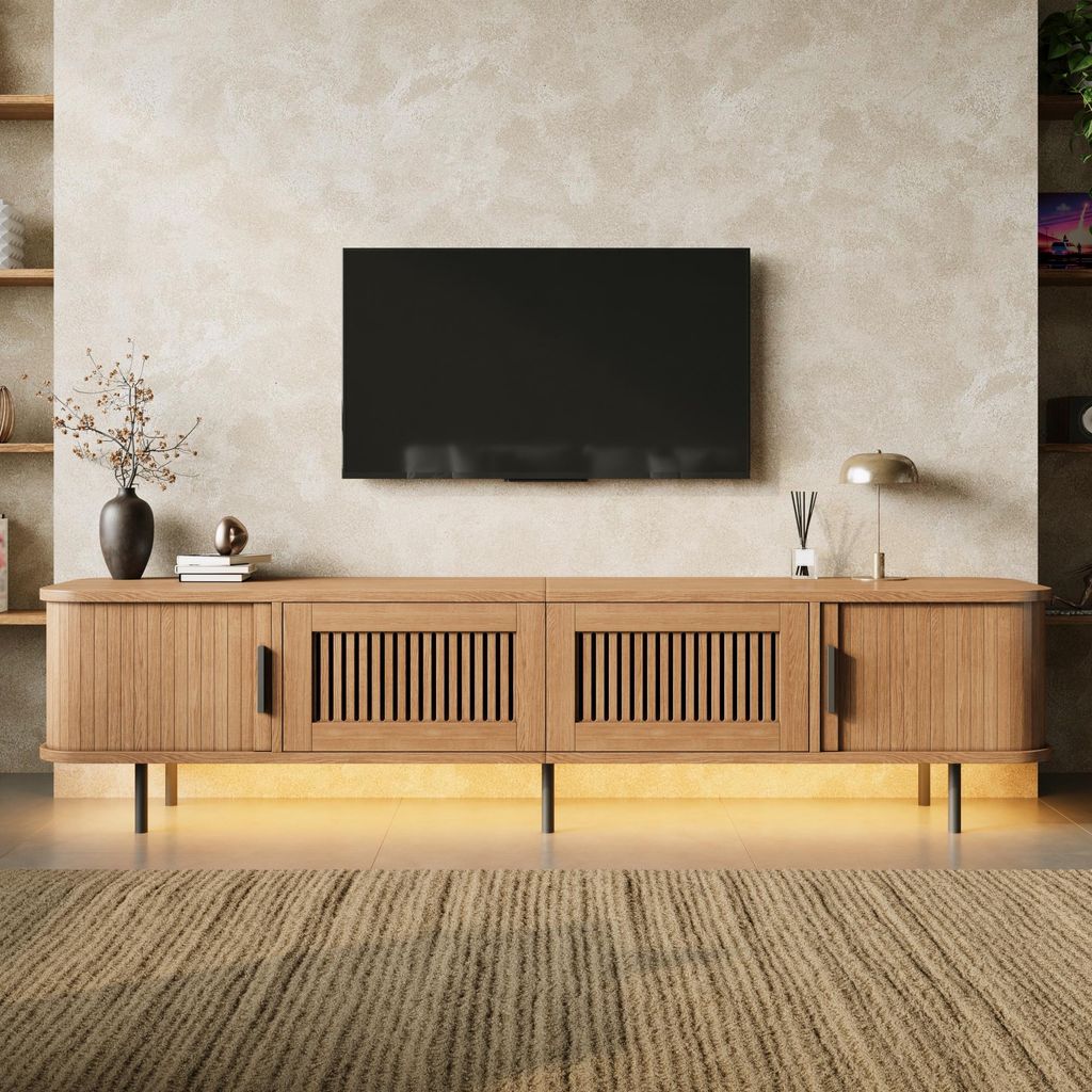 Merax TV Lowboard mit LED App Steuerung, TV Schrank mit Produktbild 