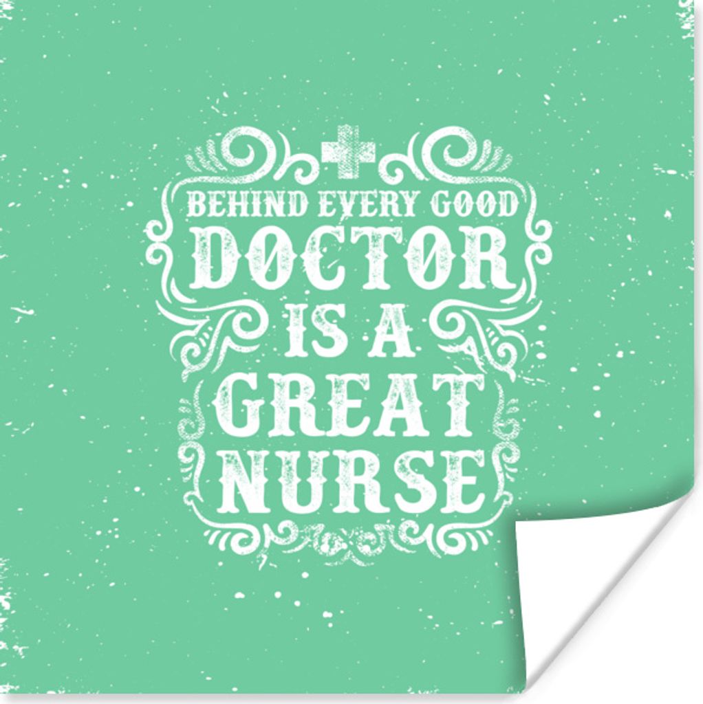 MuchoWow Poster Jahrgang - Arzt - Text 75x75 cm - Wand Dekoration