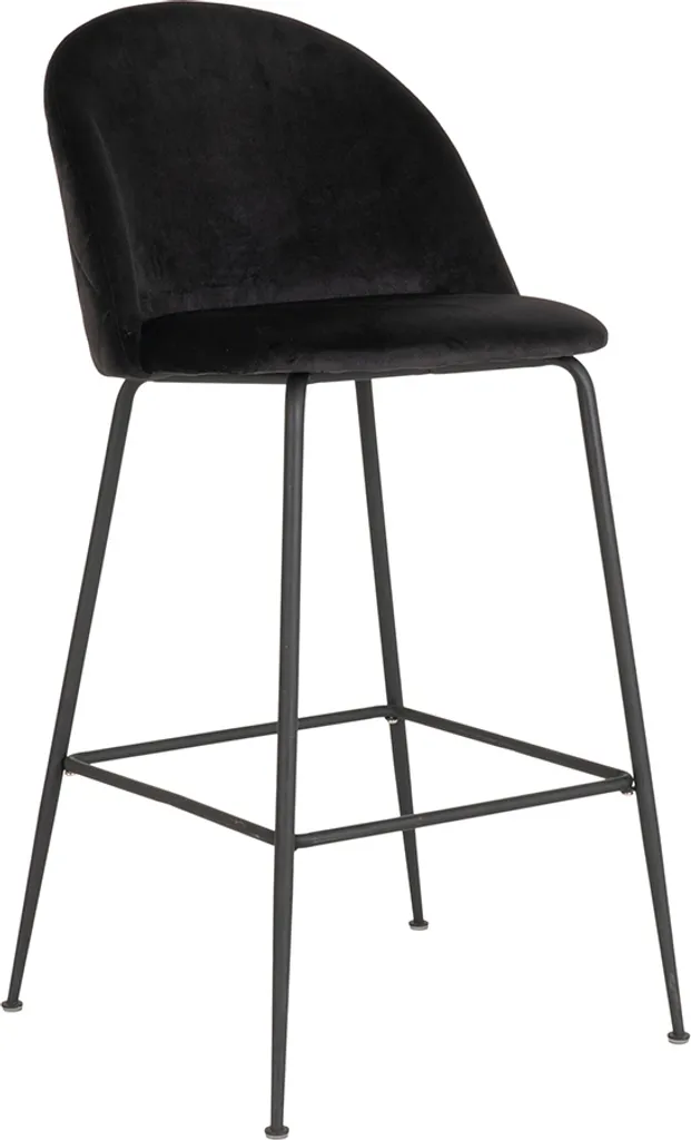 Tabouret Barhocker Liva House Collection Noir avec Assise Ergonomique