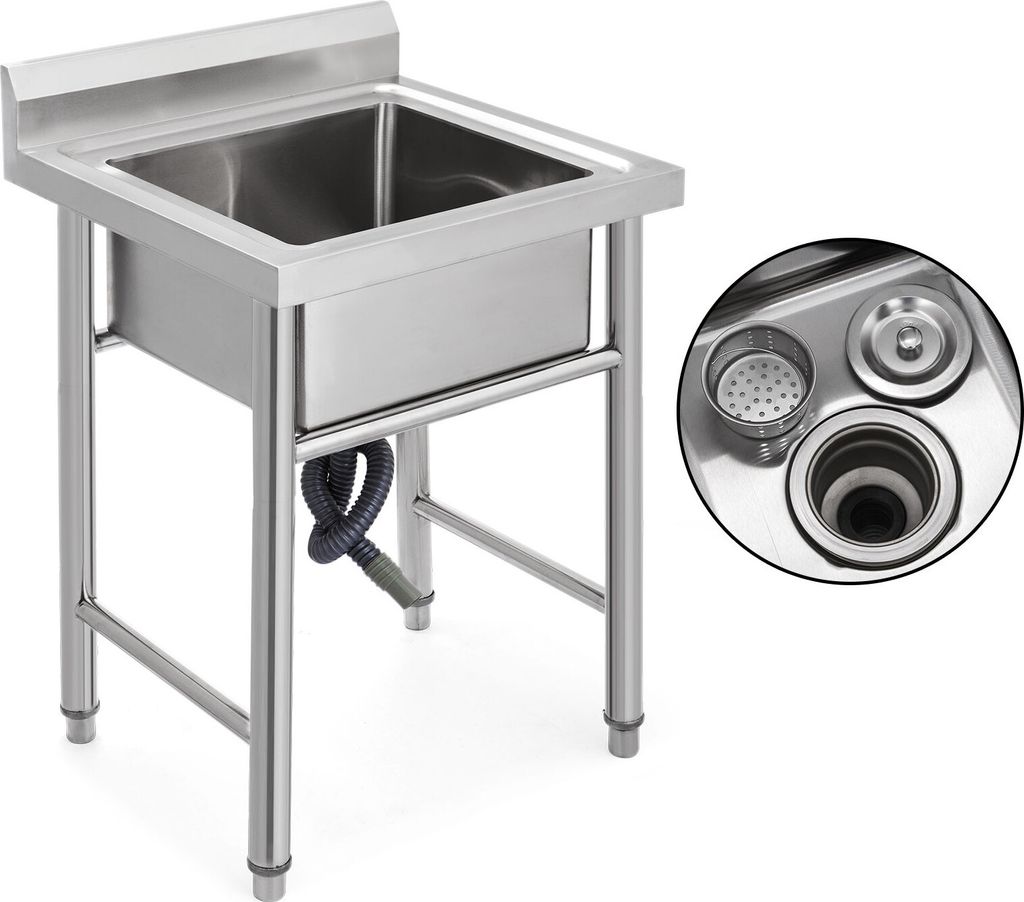 VEVOR Gastro dřez Nerezový dřez 60X60cm Dřezová skříňka Obrázek produktu 4