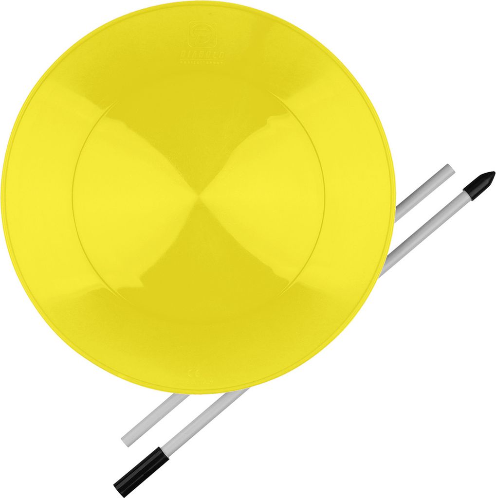 Diabolo-Jonglierteller mit Stab, Kinder – 23 cm, Produktbild 