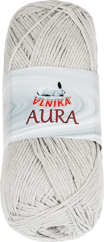 Laine à tricoter Fil AURA Gris Clair 100g 170m pour Chandails et Accessoires
