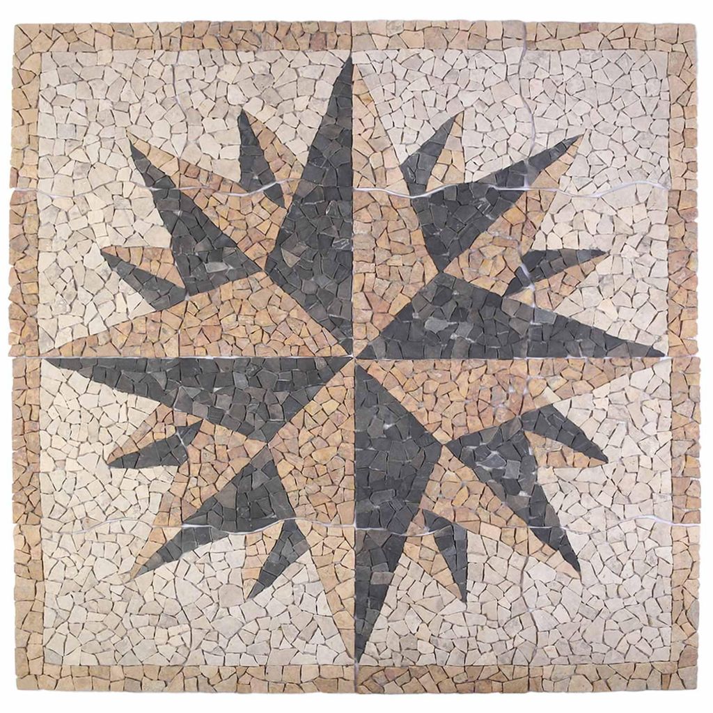 vidaXL Mosaikfliesen Windmuster Mehrfarbig 120 x 120 cm Produktbild 