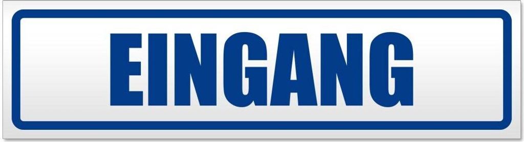 Kiwistar Eingang Magnetschild Schild magnetisch - 20cm Verkehrsblau - Magnetfolie für Auto PKW Kfz