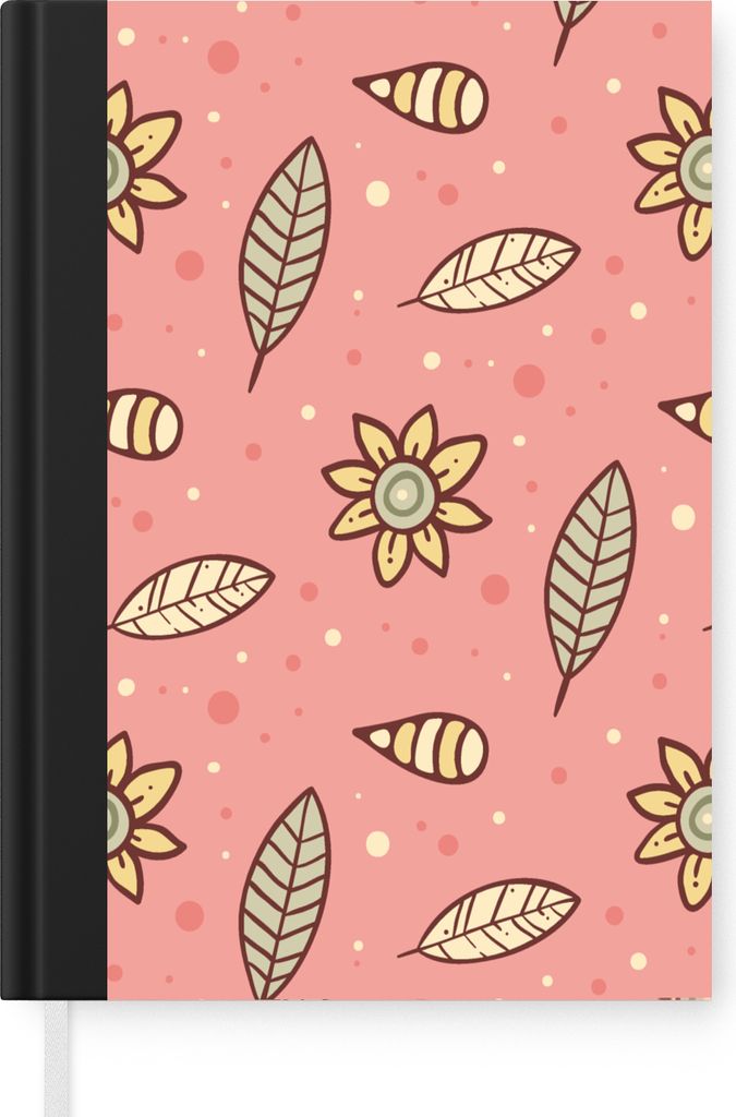 MuchoWow Notizbuch Tagebuch Haushaltsbuch Notebook A5 Muster - Blumen - Blätter - Mädchen - Kinder - Kinder - Notizblock - Notizheft - Notebook...