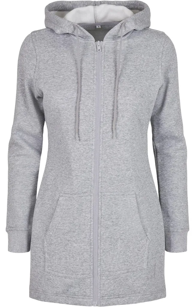 Sweat long style parka femme LT2454 gris chiné - Molleton premium M