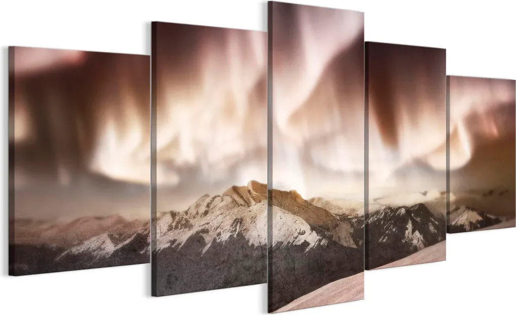 LUMASOUL Arte da Parete 200x100 cm - Atmosfera Invernale 5 Pannelli