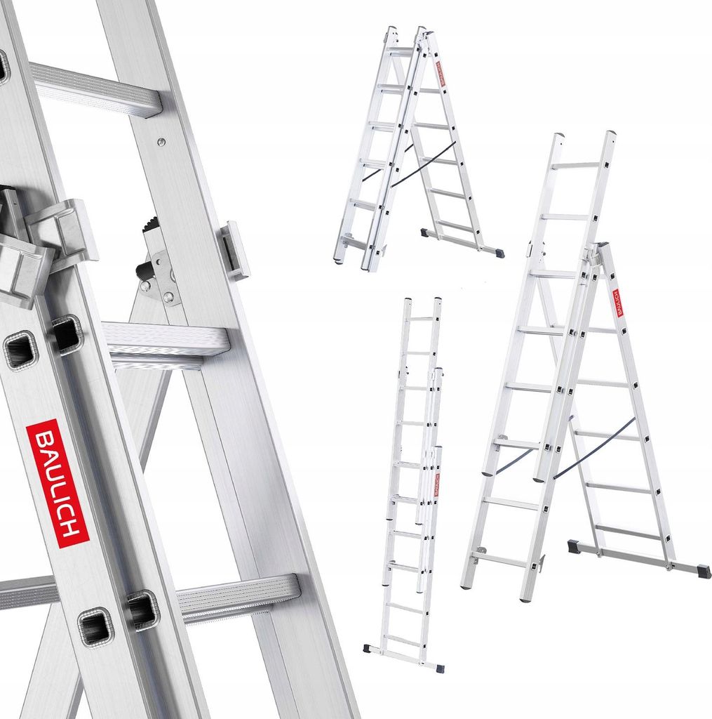 Baulich | Scala - Scala in alluminio - 3x6 gradini - Immagine del prodotto 