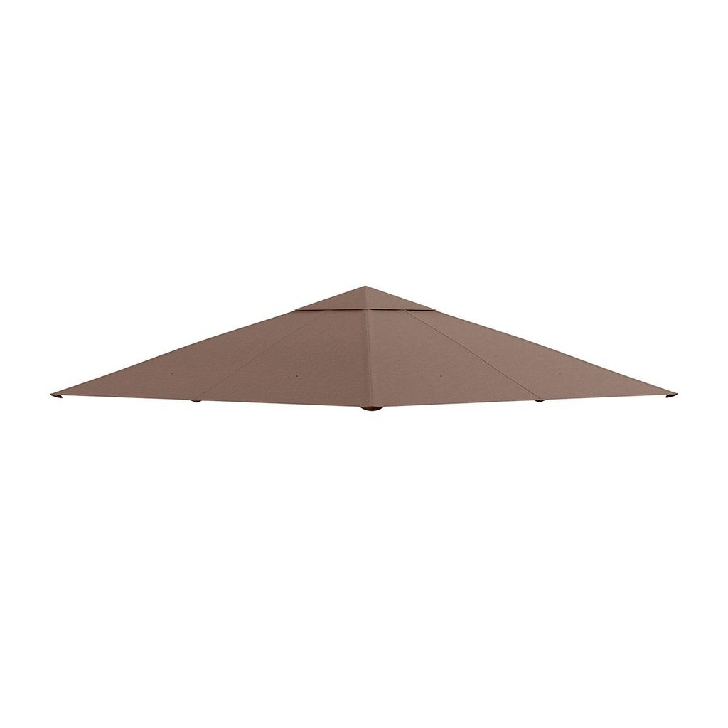 Pavillonabdeckung aus Polyester in Kaffee Ersatzdach Pavillondach für Garten & Terrasse 2,93x2,93m