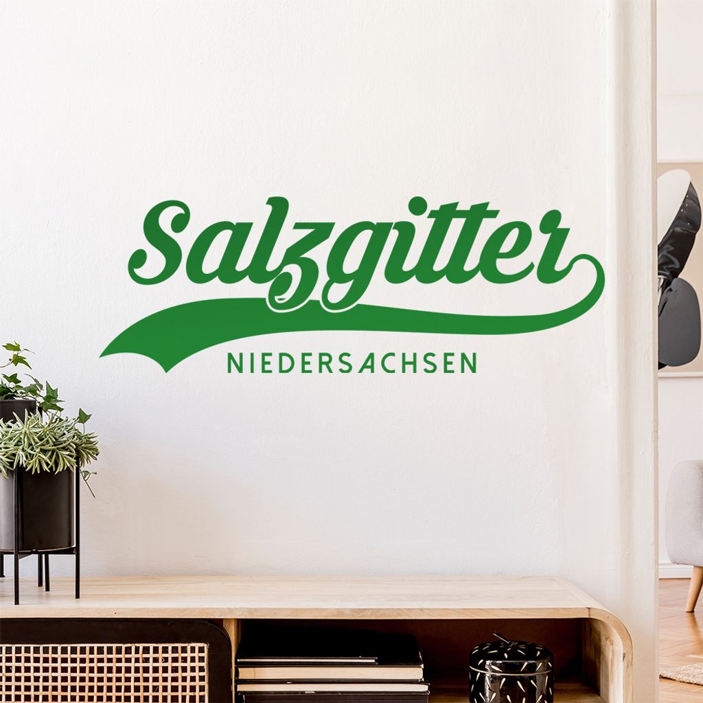 Salzgitter Niedersachsen Wandtattoo Wandaufkleber Wall Sticker - Dekoration, Küche, Wohnzimmer, Schlafzimmer, Badezimmer