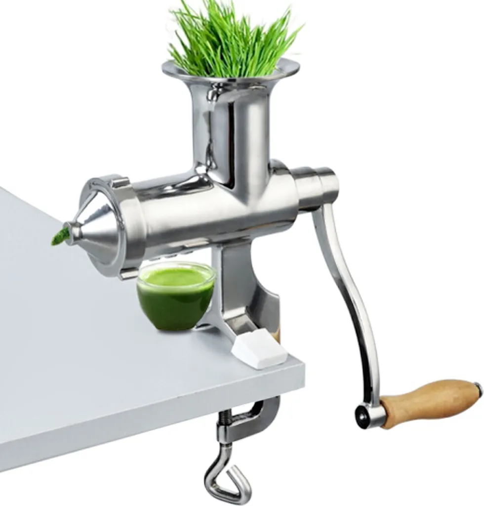 Presse-herbe Manuel Inox pour Jus Verts et Légumes à Feuilles VEVOR