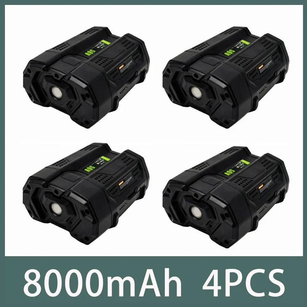 56V Akku für Gartengeräte - Li-Ion Ersatzakku - 8,0Ah 8000mAh - Akku Pack - 4 Stück