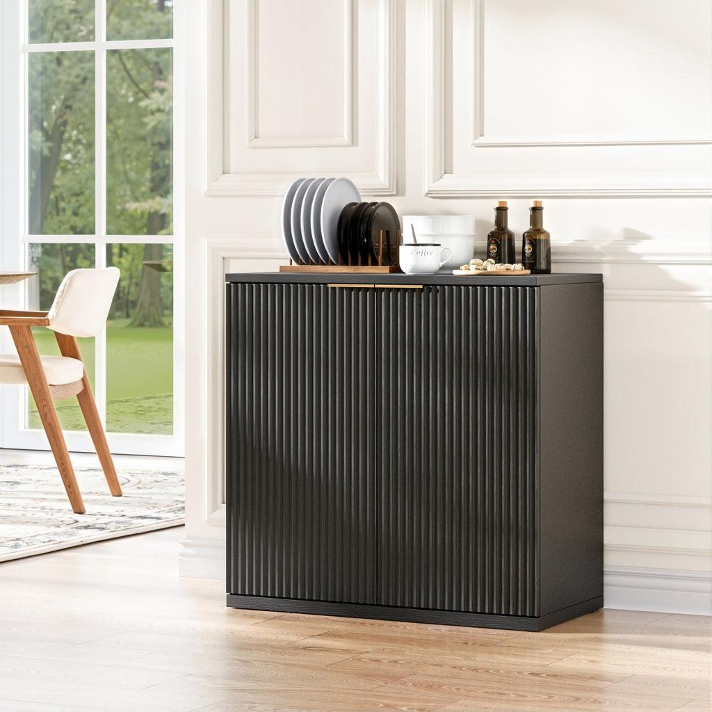 Credenza contenitore 60x30x70 cm con frontale a pieghe e Immagine del prodotto 