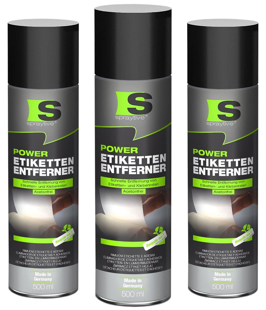 Spraytive 3x 500ml Power Etikettenentferner – Acetonfrei, Produktbild 