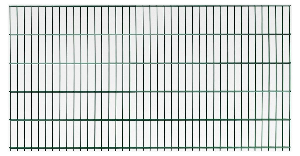 4 Doppelstabmatten (8 Meter) | Höhe 103 cm | Grün | verzinkt und pulverbeschichtet | UV- und witterungsbeständig | Gitterstabmatten in Industrie...