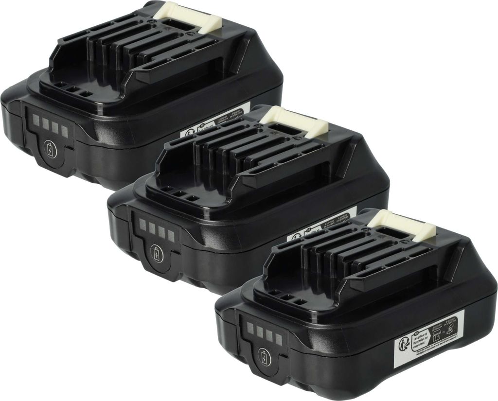 vhbw 3x Akku Ersatz für Makita BL1040, BL1040B-2, BL1041, Produktbild 