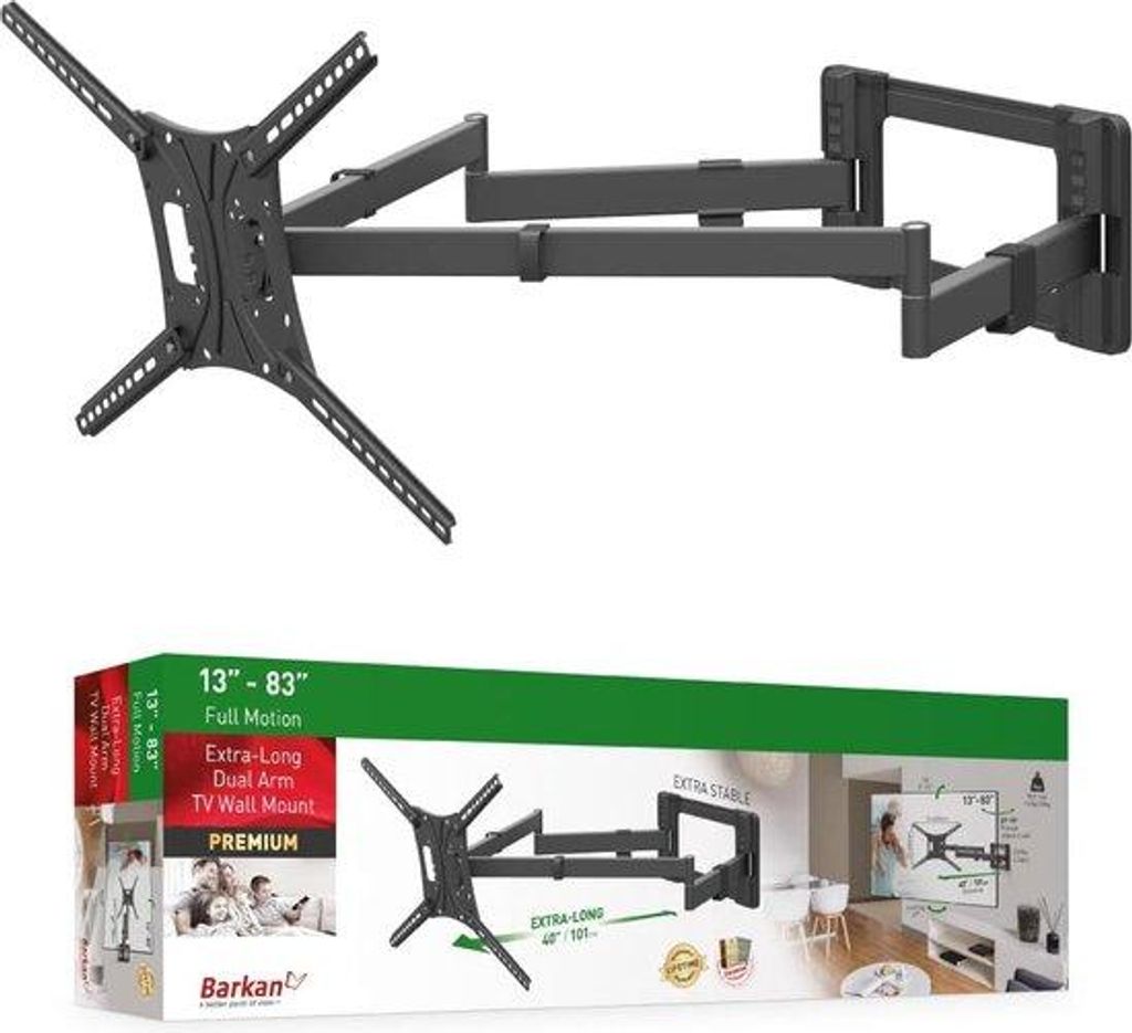 Flexibler TV-Wandhalter 13-83 Zoll dreh- und kippbar bis 50 kg