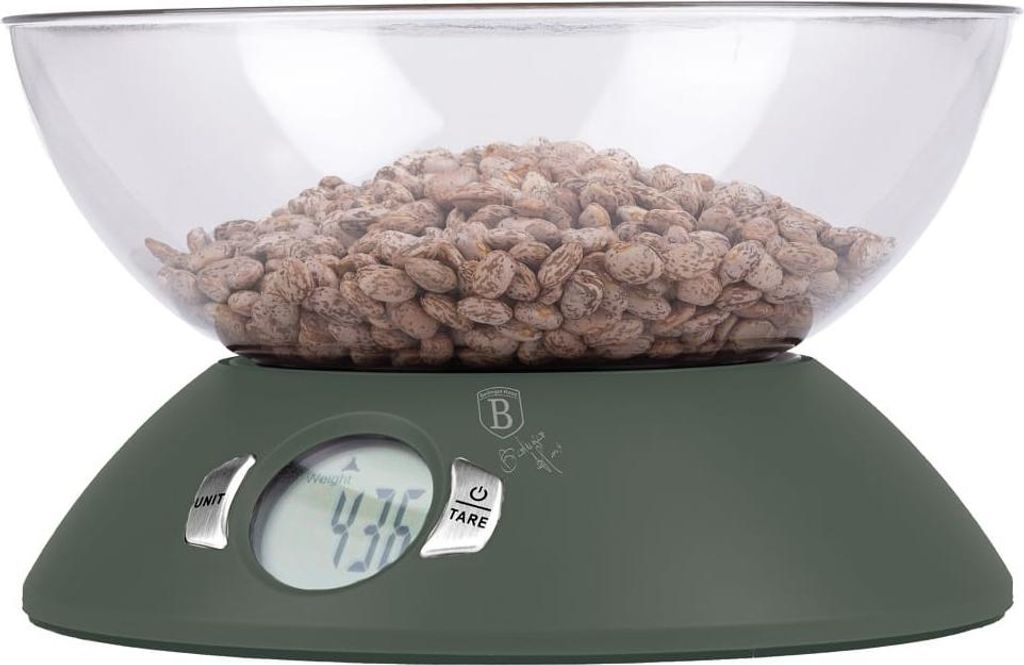 BERLINGERHAUS Küchenwaage mit Schüssel Matte Green Collection BH-9619