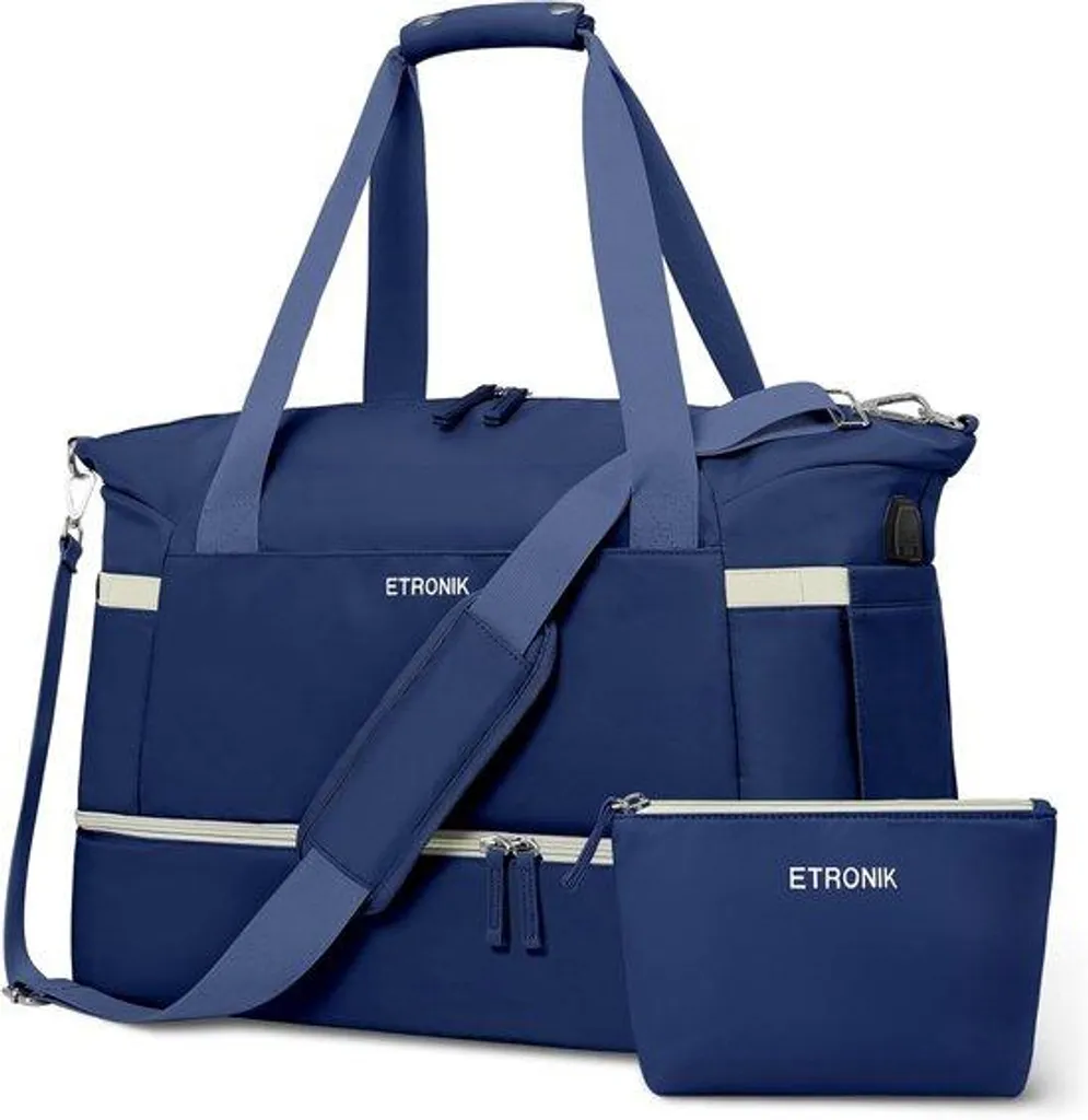 Sac de voyage moyen bleu marine pour le sport et weekend au féminin