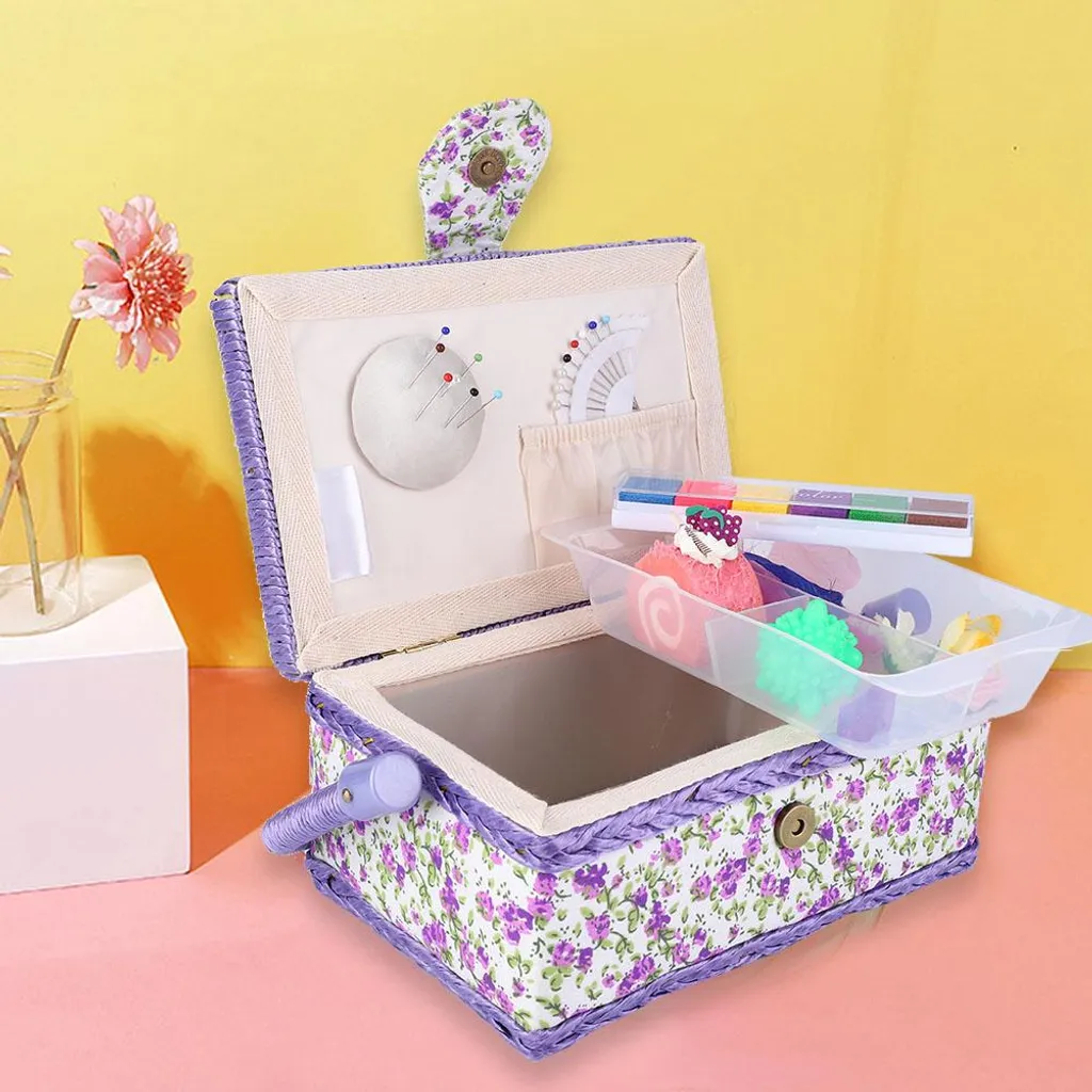 Rangement couture pour la maison avec imprimé fleurs et tissu robuste