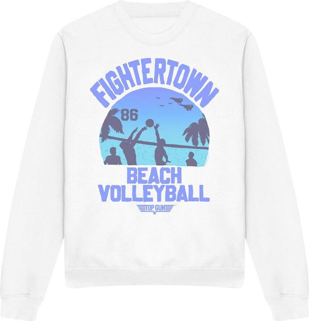 Top Gun - "Volleyball In Jeans" Sweatshirt für Herren/Damen Uni TV13126 (S) (Weiß)