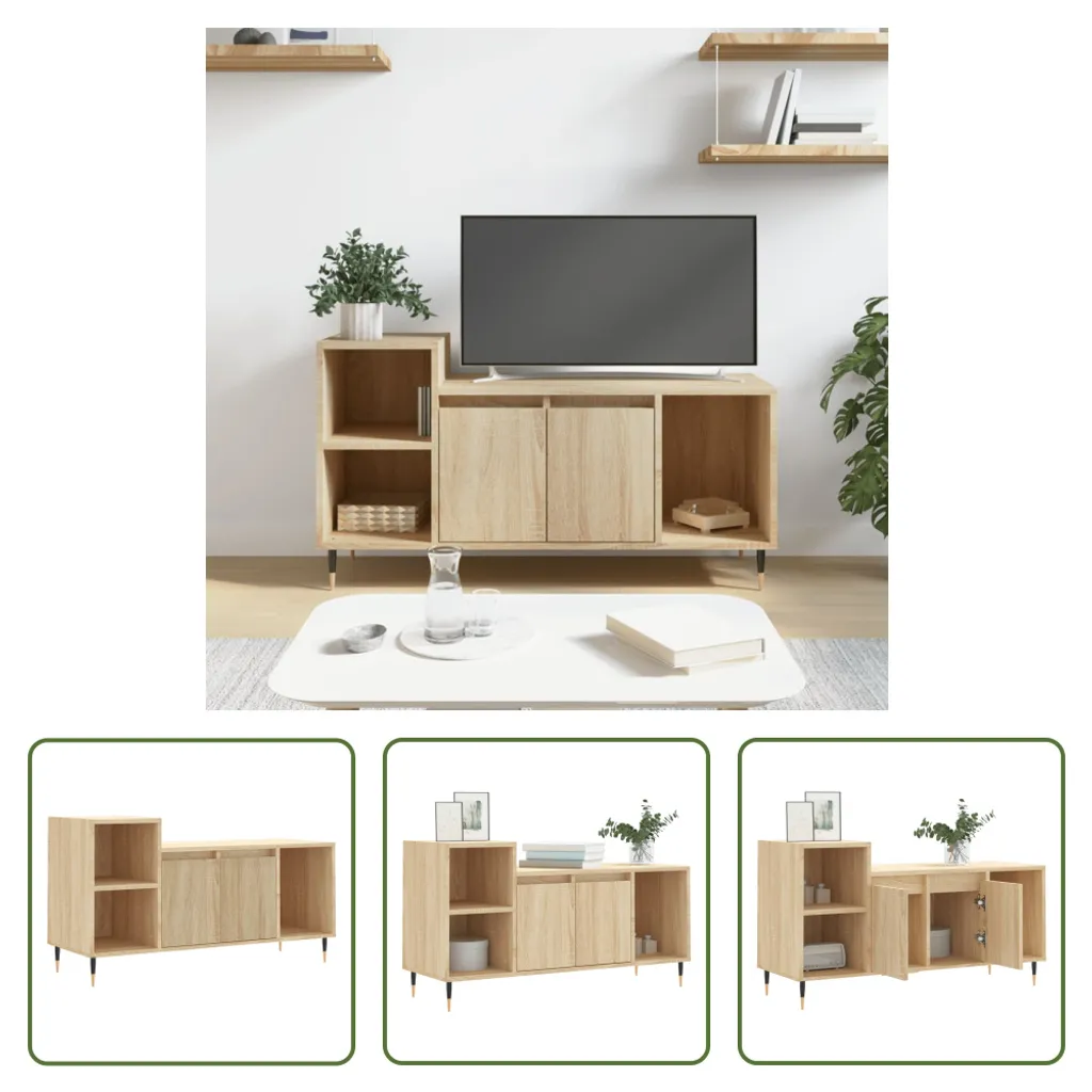 Mobile Basso TV Rovere Sonoma 100x35x55cm | Soggiorno Nordico Chic