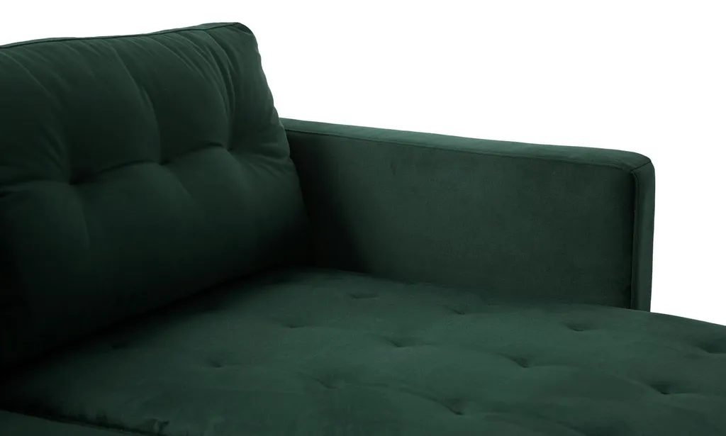Canapé modulable Marino BA1, solution gain de place en velours vert chic