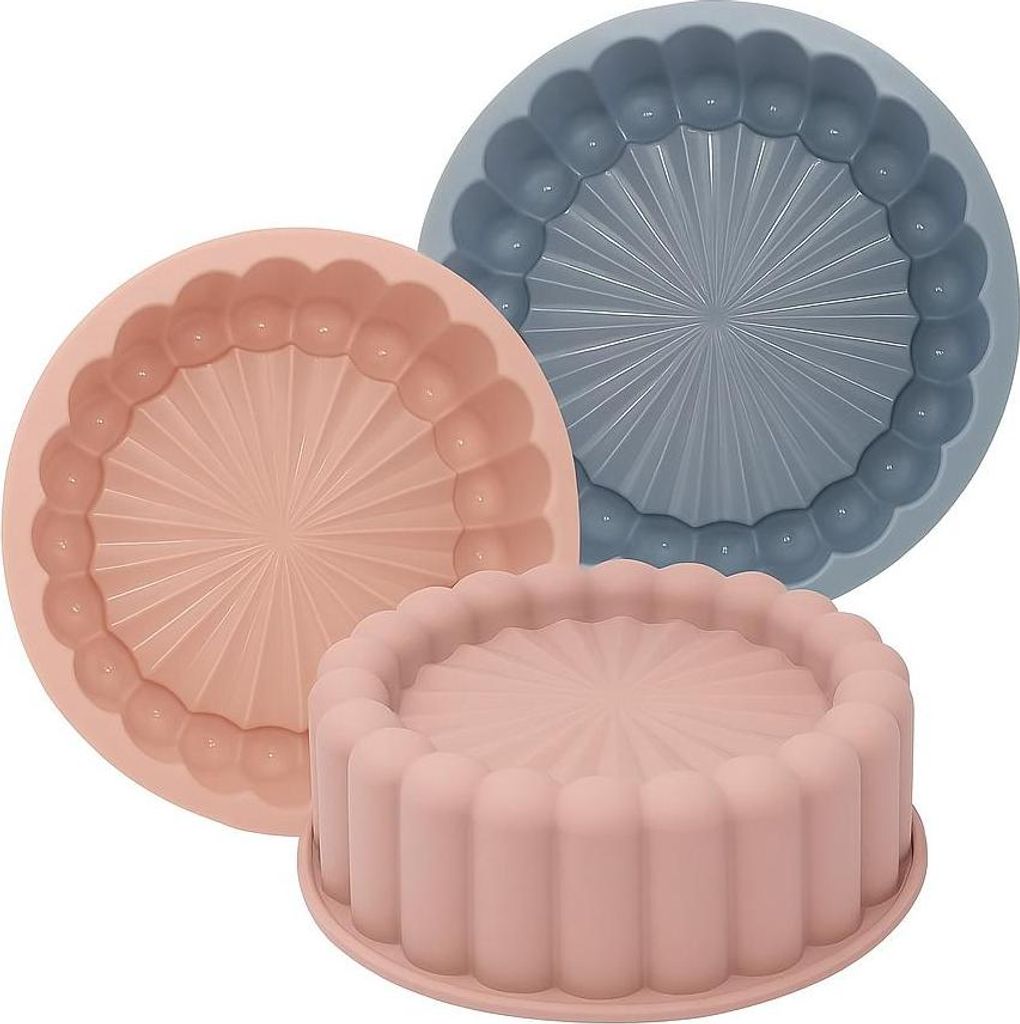 2er-Pack Antihaft Silikon Kuchenform 19,5 cm – Backform aus Produktbild 