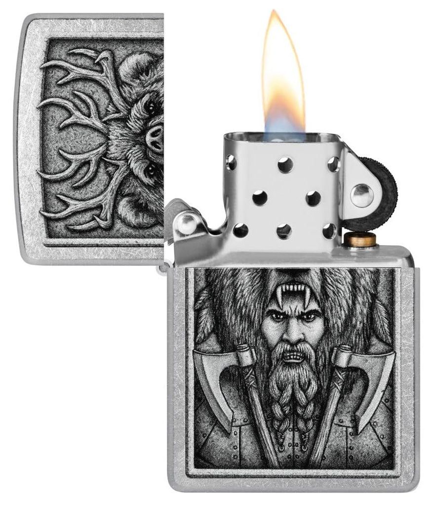 Zippo Feuerzeug Barbarian Design Street Chrome, Produktbild 