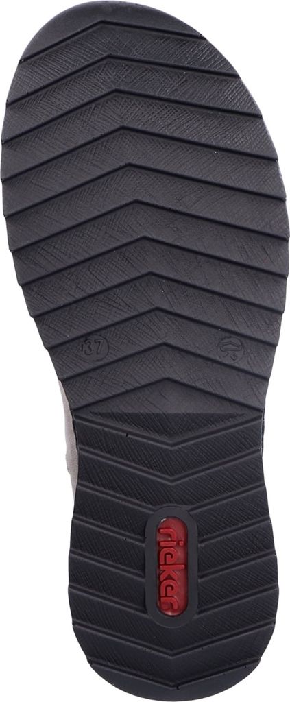 Rieker Damen Stiefelette Plateausohle Ziernähte warm gefüttert 51544, Größe:42 EU, Farbe:Grau