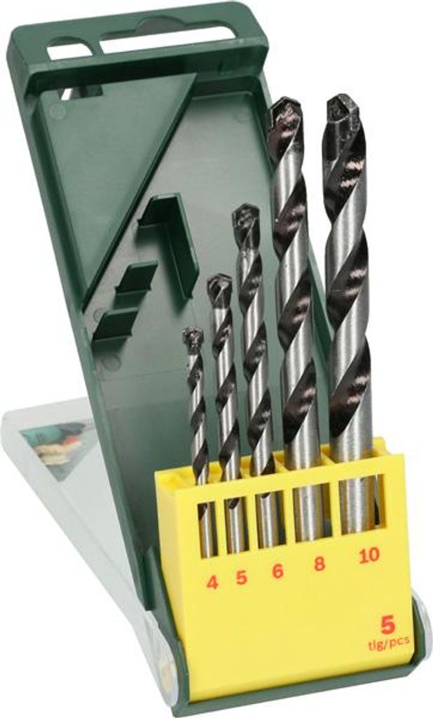 Betonbohrer-Set, HM, 5-teilig, 4 - 10 mm