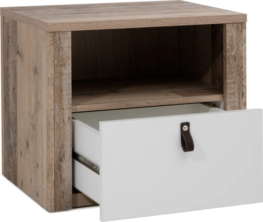 Rangement de Lit Chery : Table de Chevet Large 55cm Bois Clair - 3