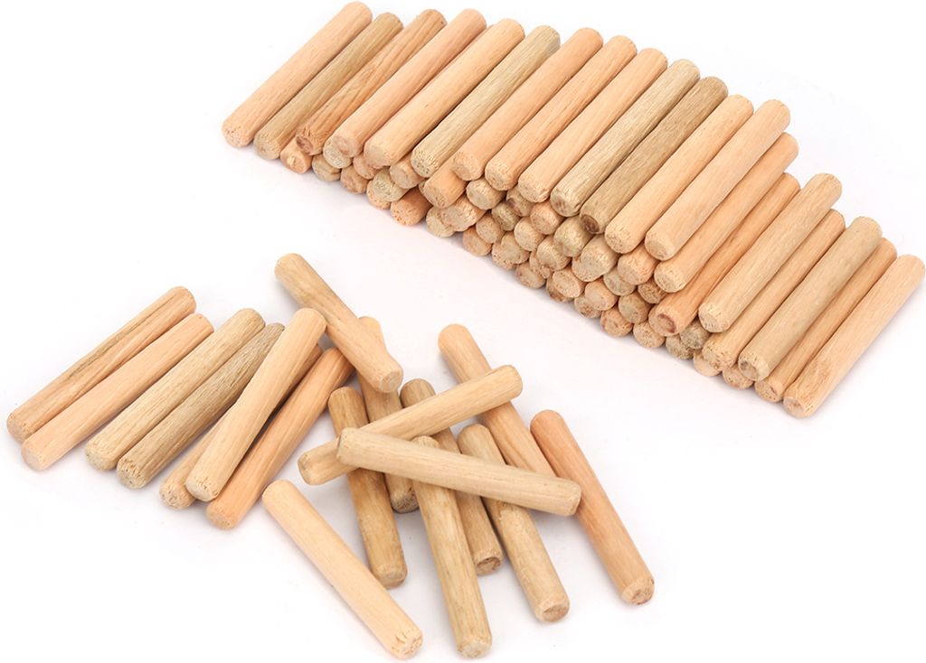 1 Pack Holzbearbeitung Runde geriffelte Holz Holz Handwerk Dowel Pins (6 * 40mm)
