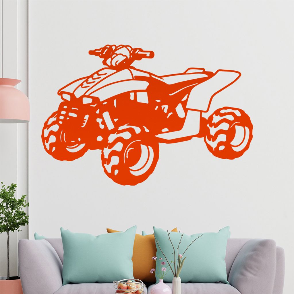 KIWISTAR Quad - Bike Offroad Tour Wandtattoo in 6 Größen - Wandaufkleber Wall Sticker - Dekoration, Küche, Wohnzimmer, Schlafzimmer, Badezimmer