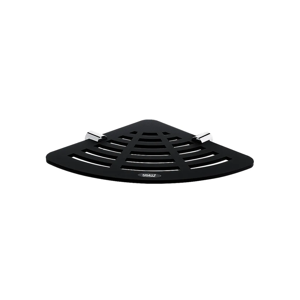 Nimco Nava NA X211 Étagère d'Angle en Plexiglas Noir pour Douche