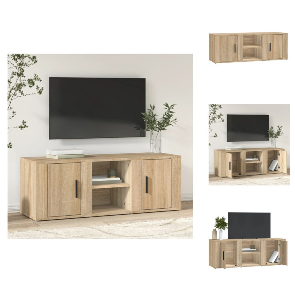 vidaXL TV-Schrank Sonoma-Eiche 100x31,5x35 cm Holzwerkstoff - TV-Möbel
