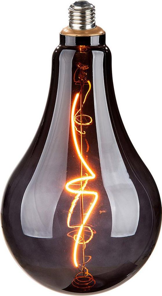 Gilde Glühbirne "Bulb" groß (ohne Lampe) Glas schwarz 86036
