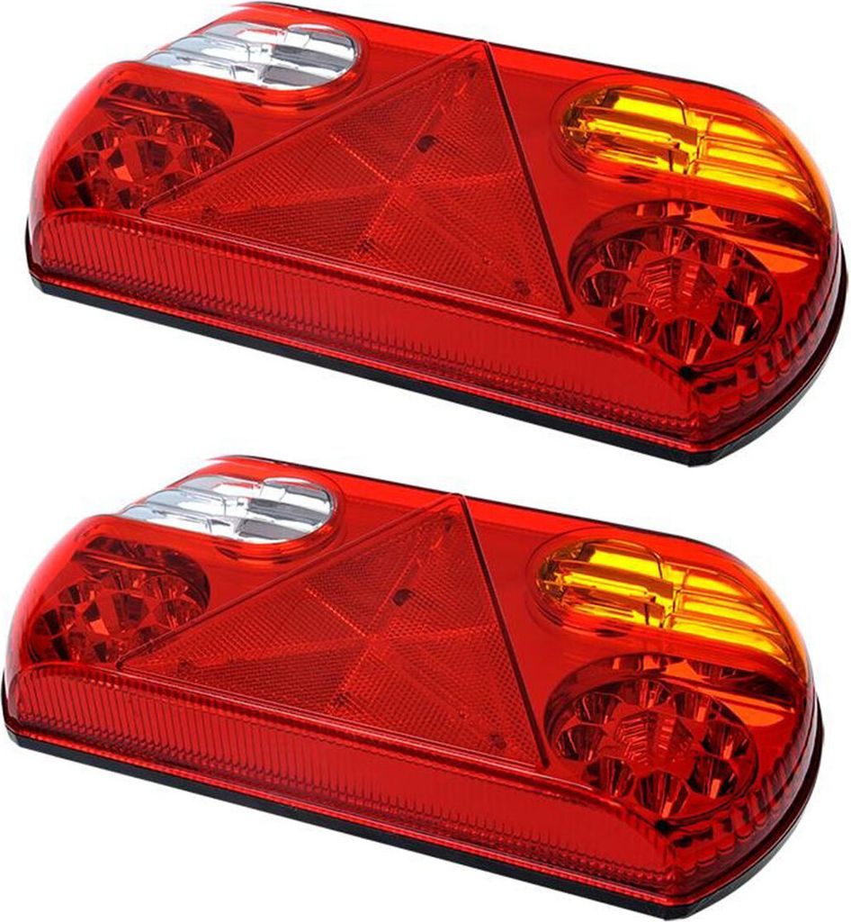 LED Rückleuchten Set Rechts Links 296x142mm 32LED 6 Funktionen Schlussleuchten
