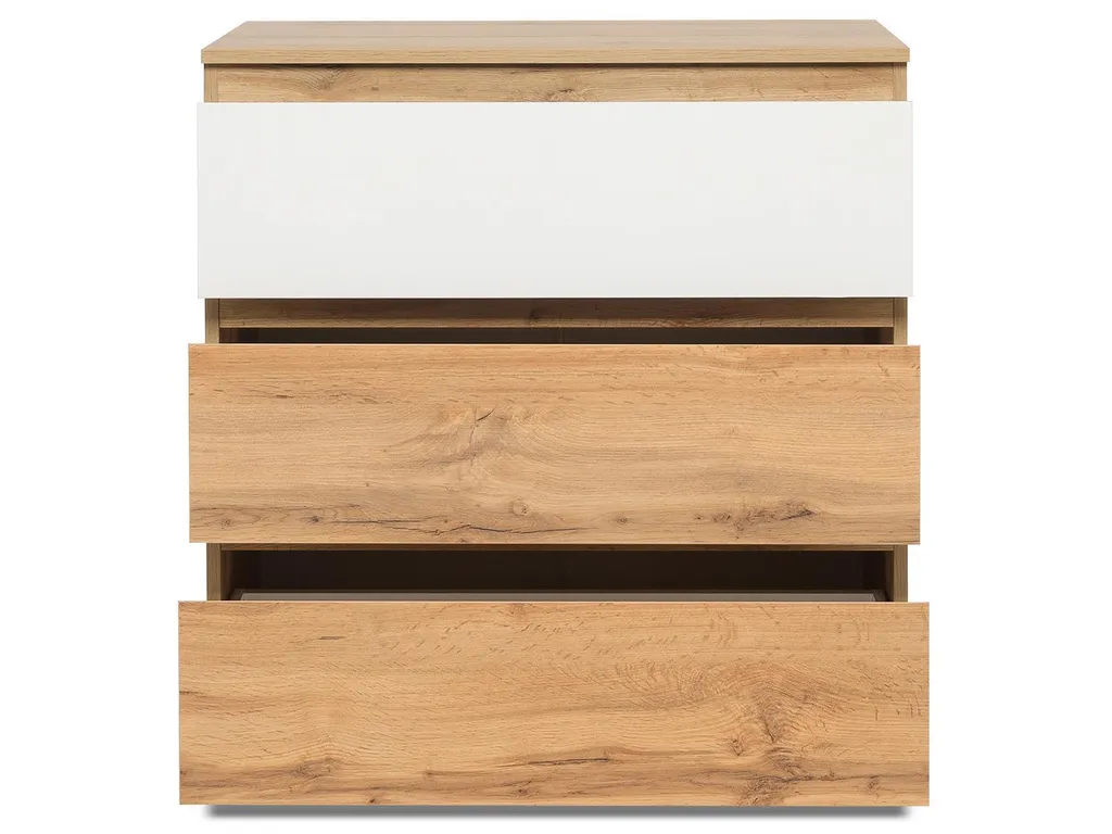 Commode de Chambre Ravenna 80x80x45 cm - Rangement Idéal Petit Espace