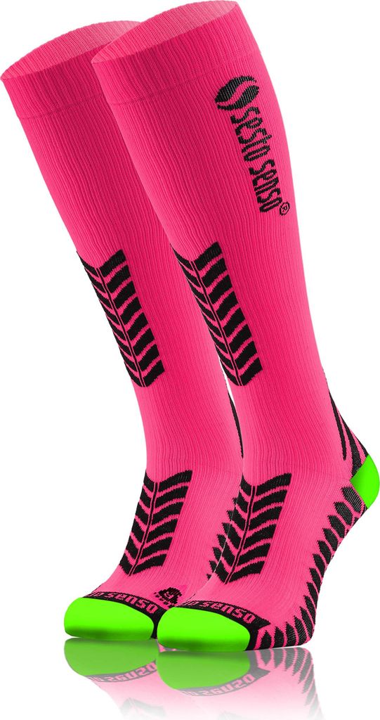 Sesto Senso Sportliche Kniestrümpfe Unisex Hohe Atmungsaktive Sportsocken Rosa 39-42