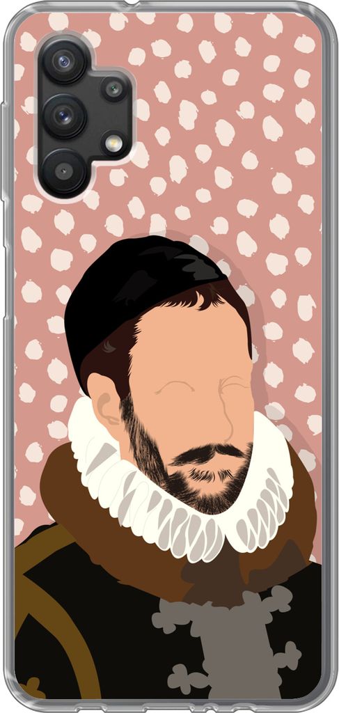 MuchoWow Handyhülle Schutzhülle Hülle für Telefoonhoesje Samsung Galaxy A32 5G Pastell - Wilhelm von Oranien - Tupfen - Alte Meister Silikon ...