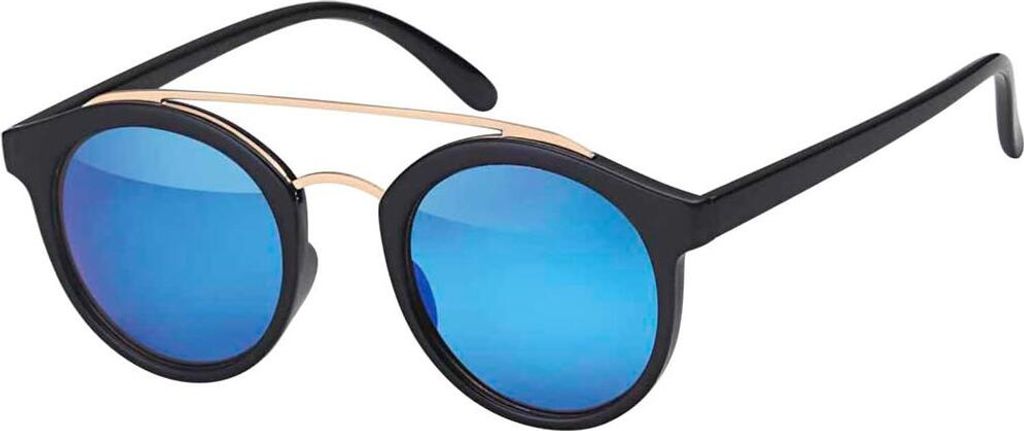 Gil Sonnenbrille Designer 80er Modern Urlaub Sommer Strand Damen Herren 30411 Blau Schwarz