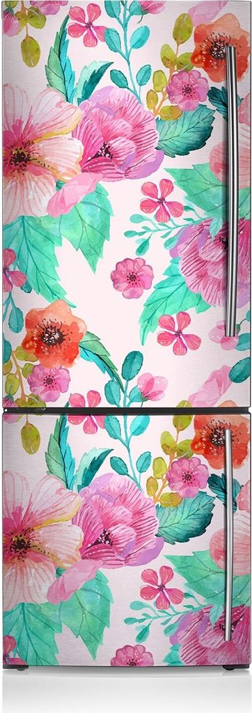 Kühlschrankmagne Kühlschrank Magnetfolie Dekoration 60x205 cm - Schöne Flora.