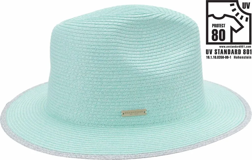 Seeberger Cappello di Paglia Fedora Arrotolabile UV 80 - Shop Online