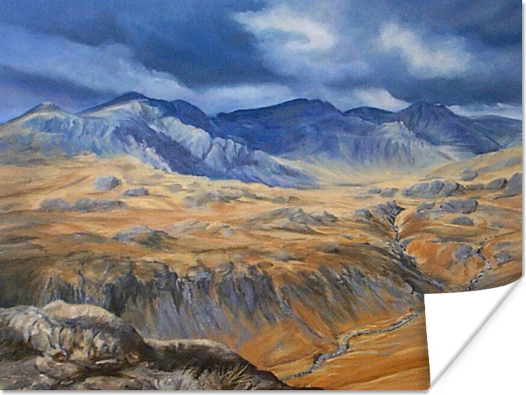 MuchoWow Poster Öl des englischen Lake District 80x60 cm - Kunst für zu Hause