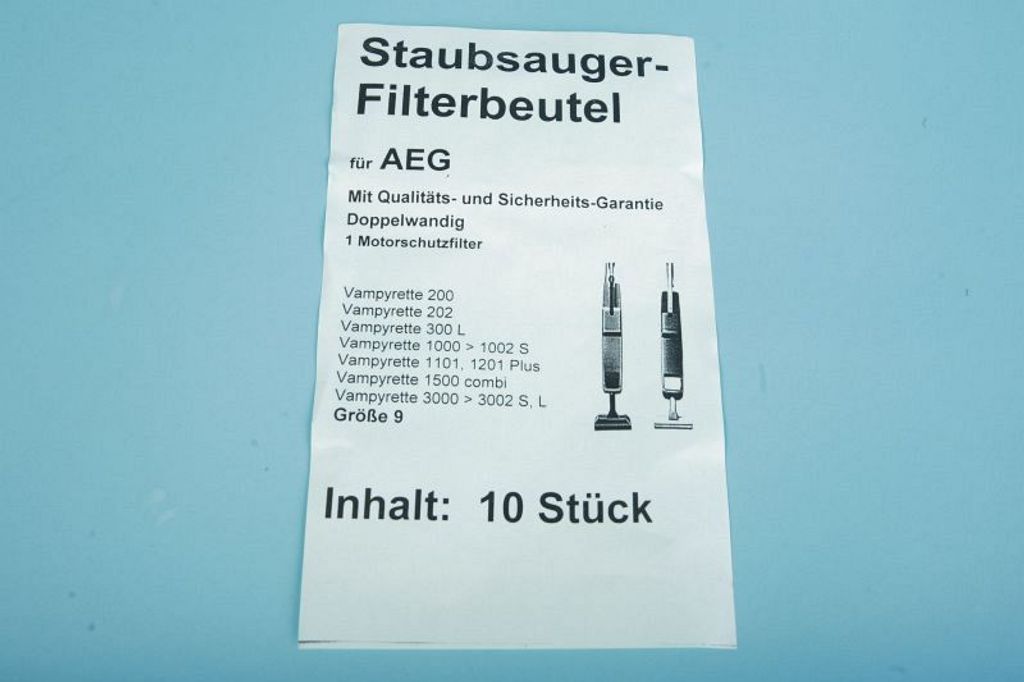Staubsaugerbeutel passend für AEG 1001 S Vampyrette Staubbeutel Staubtüten Tüten 