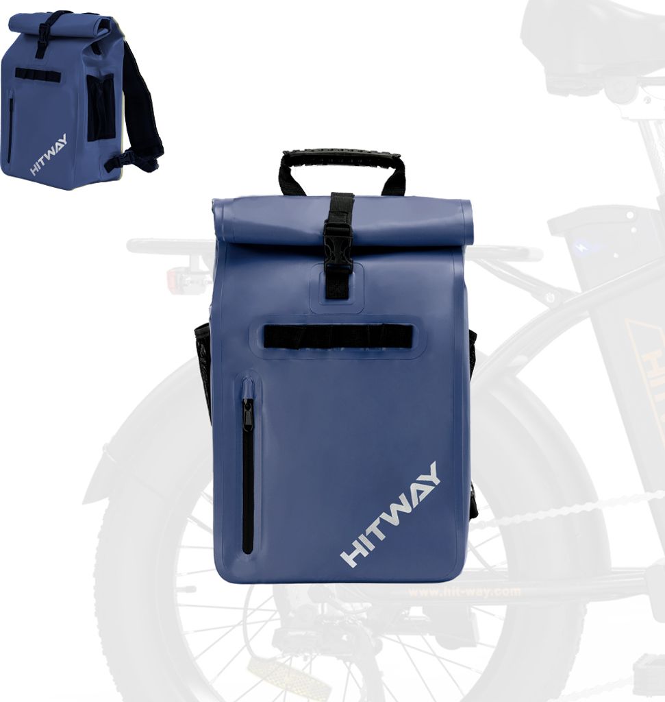 HITWAY Fahrradtasche Gepäckträger, Wasserdichtes Material , 20-29L Gepäckträgertasche mit Reflektoren, mit Tragegriff