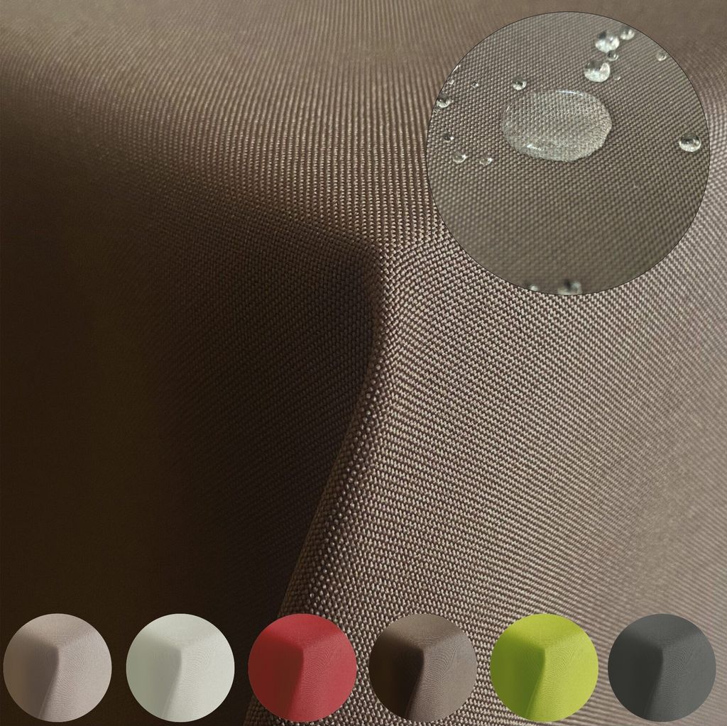 Tischdecke Gartentischdecke mit Lotuseffekt Outdoor Tischtuch mit Fleckenschutz wasserabweisend Taupe 130x220cm