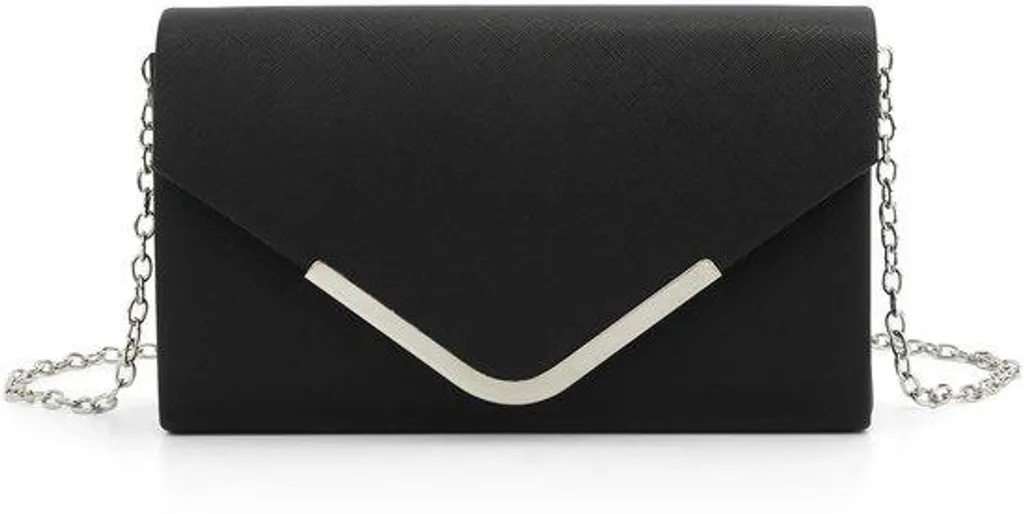 Accessoire de fête pochette de soirée noire pour cocktail et gala