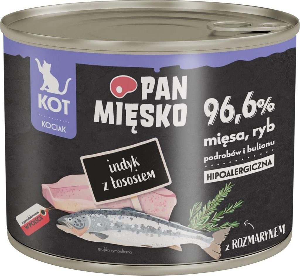 Pan Mięsko Truthahn mit Lachs Nassfutter für Kätzchen 200g
